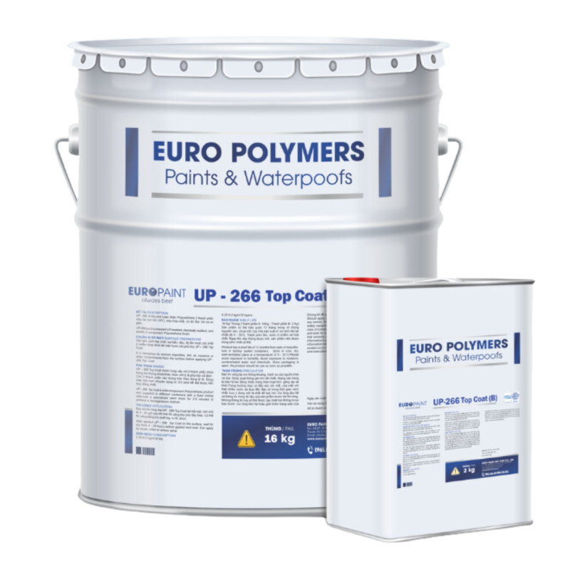 Euro UP 266 Top Coat - Lớp Phủ Hoàn Thiện Polyurethane 2 Thành Phần Chịu Tia Cực Tím (UV)