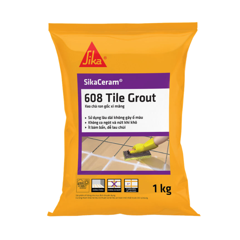 SikaCeram 608 Tile Grout - Vữa Xi Măng Trám Khe Gạch Trong Nhà Và Ngoài Trời